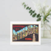 Pittsburgh Pennsylvania PA Large Letter Briefkaart (Staand voorkant)