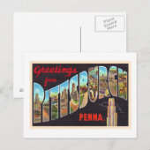Pittsburgh Pennsylvania PA Large Letter Briefkaart (Voorkant / Achterkant)