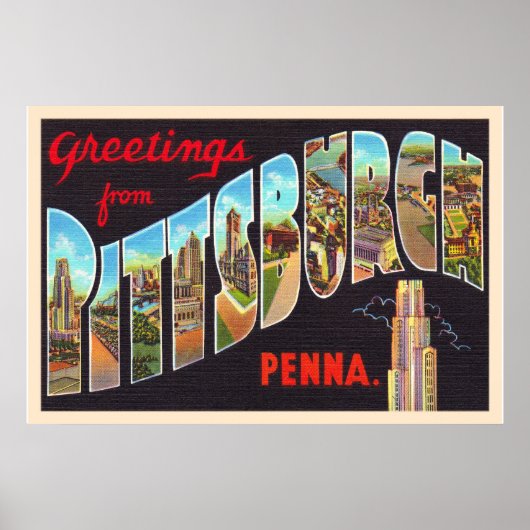 Pittsburgh Pennsylvania PA  Large Letter Postcard Poster (Voorkant)
