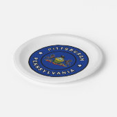 Pittsburgh Pennsylvania Papieren Bordje (Gekanteld)