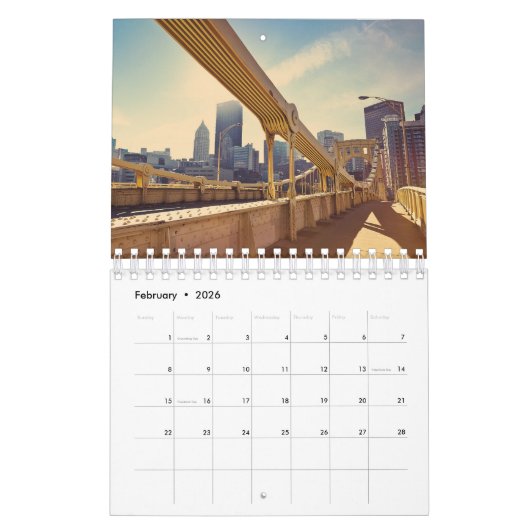 Pittsburgh Pennsylvania Photography Calendar Kalender (Feb 2026)
