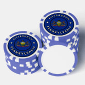 Pittsburgh Pennsylvania Poker Chips (Opstapeling)