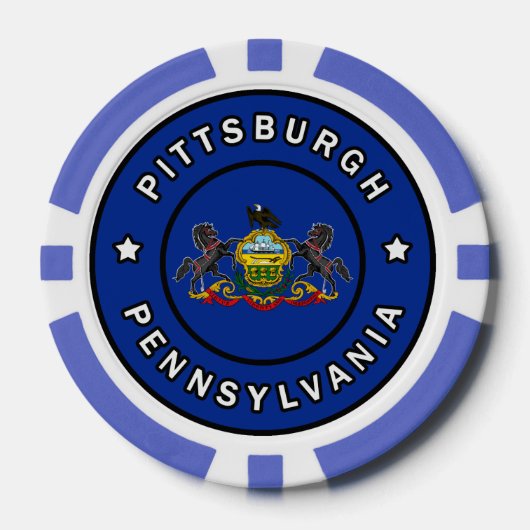 Pittsburgh Pennsylvania Poker Chips (Voorkant)