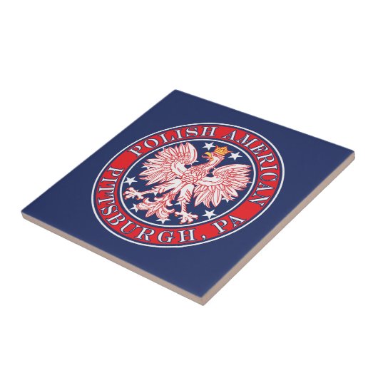 Pittsburgh Pennsylvania Polish Eagle Tegeltje (Zijkant)