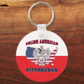 Pittsburgh Pennsylvania Polish Sleutelhanger (Voorkant)