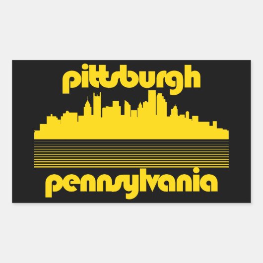 Pittsburgh Pennsylvania Rechthoekige Sticker (Voorkant)