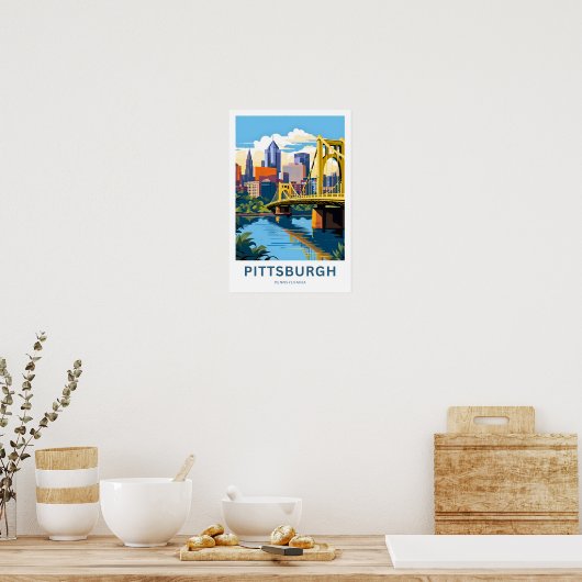 Pittsburgh Pennsylvania Reisprint Poster (Keuken)