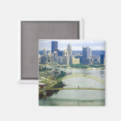 Pittsburgh Pennsylvania Rivers Magneet (Voorkant / Achterkant)