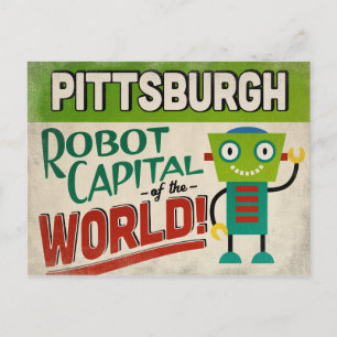 Pittsburgh Pennsylvania Robot - Funny  Briefkaart