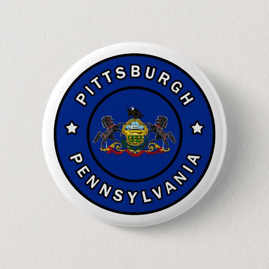 Pittsburgh Pennsylvania Ronde Button 5,7 Cm (Voorkant)