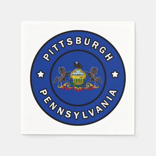 Pittsburgh Pennsylvania Servet (Voorkant)