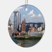 Pittsburgh, Pennsylvania Silhouette Keramisch Ornament (Links)