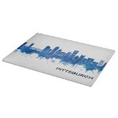 Pittsburgh Pennsylvania Skyline Blue Snijplank (Hoek)