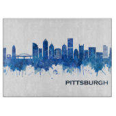 Pittsburgh Pennsylvania Skyline Blue Snijplank (Voorkant)