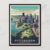 Pittsburgh, Pennsylvania Skyline Briefkaart (Voorkant)