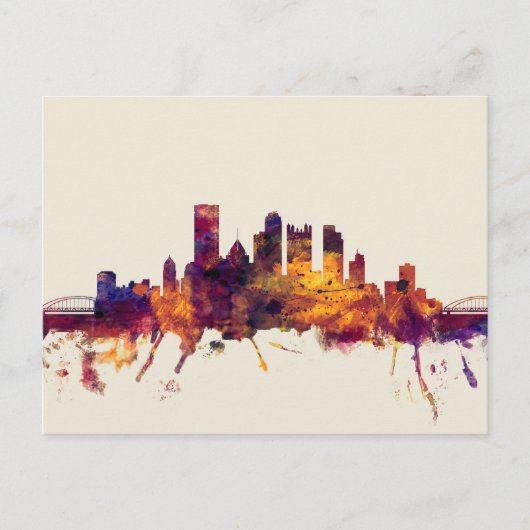 Pittsburgh Pennsylvania Skyline Briefkaart (Voorkant)