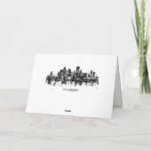 Pittsburgh Pennsylvania Skyline BW Feestdagen Kaart (Achterkant)