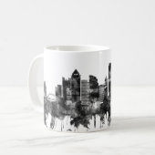 Pittsburgh Pennsylvania Skyline BW Koffiemok (Voorkant links)
