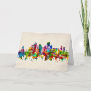 Pittsburgh Pennsylvania Skyline Feestdagen Kaart