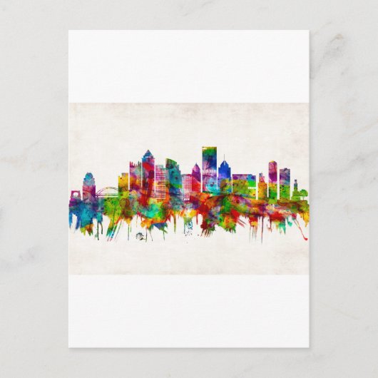 Pittsburgh Pennsylvania Skyline Feestdagenkaart (Voorkant)