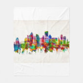 Pittsburgh Pennsylvania Skyline Fleece Deken (Voorkant)