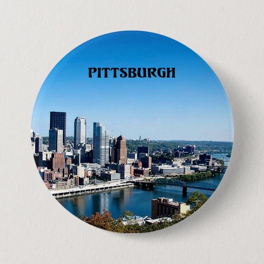 Pittsburgh, Pennsylvania skyline-foto Ronde Button 7,6 Cm (Voorkant)