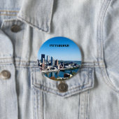 Pittsburgh, Pennsylvania skyline-foto Ronde Button 7,6 Cm (In situ)