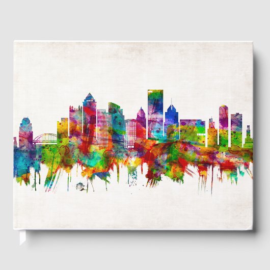 Pittsburgh Pennsylvania Skyline Gastenboek (Voorkant)