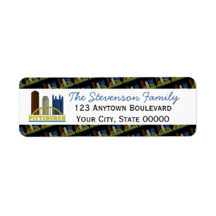 Pittsburgh Pennsylvania Skyline Gepersonaliseerd Etiket