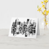 Pittsburgh, Pennsylvania skyline Kaart (Gele Bloem)