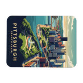 Pittsburgh, Pennsylvania Skyline Magneet (Horizontaal)