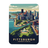 Pittsburgh, Pennsylvania Skyline Magneet (Verticaal)