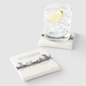 PITTSBURGH PENNSYLVANIA SKYLINE - Onderzetter met  (Zijkant)