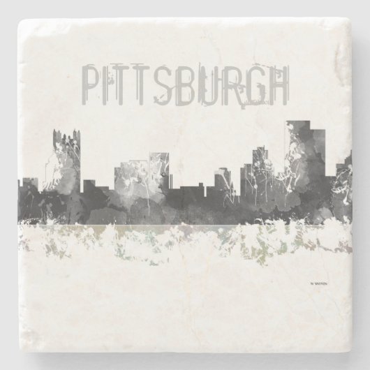 PITTSBURGH PENNSYLVANIA SKYLINE - Onderzetter met  (Voorkant)