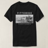 Pittsburgh Pennsylvania  Skyline  Pi T-shirt (Design voorkant)