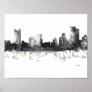 PITTSBURGH PENNSYLVANIA SKYLINE POSTER