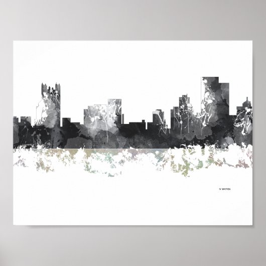 PITTSBURGH PENNSYLVANIA SKYLINE POSTER (Voorkant)