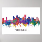 Pittsburgh Pennsylvania Skyline Poster (Voorkant)