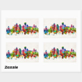 Pittsburgh Pennsylvania Skyline Rechthoekige Sticker (Vel)