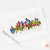 Pittsburgh Pennsylvania Skyline Rechthoekige Sticker (Envelop)