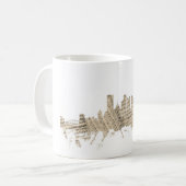 Pittsburgh Pennsylvania Skyline Sheet Music Citysc Koffiemok (Voorkant links)