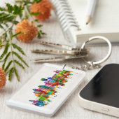 Pittsburgh Pennsylvania Skyline Sleutelhanger (Voorkant Rechts)