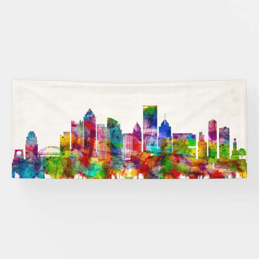 Pittsburgh Pennsylvania Skyline Spandoek (Horizontaal)