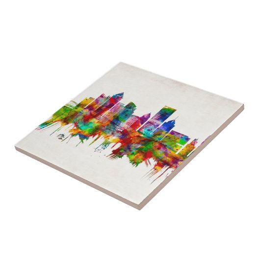 Pittsburgh Pennsylvania Skyline Tegeltje (Zijkant)