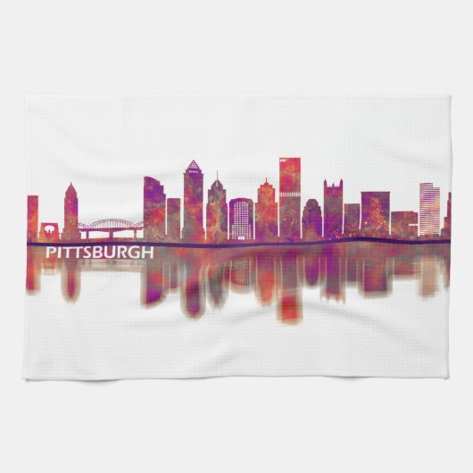 Pittsburgh Pennsylvania Skyline Theedoek (Horizontaal)