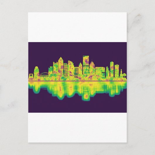 Pittsburgh Pennsylvania Skyline Uitnodiging Briefkaart (Voorkant)