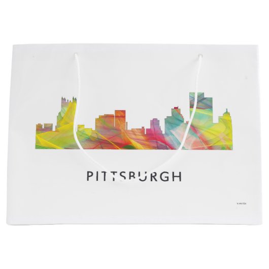 PITTSBURGH PENNSYLVANIA SKYLINE WB1- LARGE CADEAUTASJE (Voorkant)