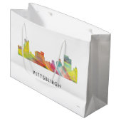 PITTSBURGH PENNSYLVANIA SKYLINE WB1- LARGE CADEAUTASJE (Voorkant Gekanteld)