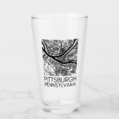 Pittsburgh Pennsylvania Steel City  Map 412 Glas (Voorkant)