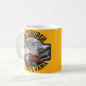 Pittsburgh Pennsylvania Steel City Skyline Inline Koffiemok (Voorkant links)